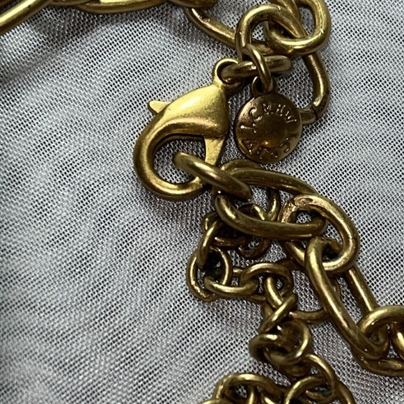 J Crew Druzy Brass Multicolor Rhinestones Statement Necklace - Picture 3 of 3